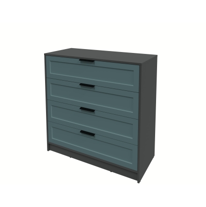 Kомод Тренд КТ-К100 (Антрацит ЛДСП/ Верде ЛМДФ) Ш1000 В1020 Г451